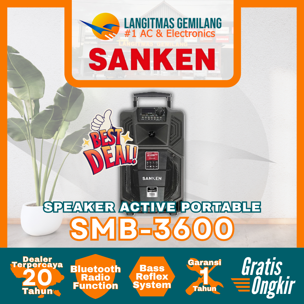 SANKEN SPEAKER AKTIF Portable SMB-3600