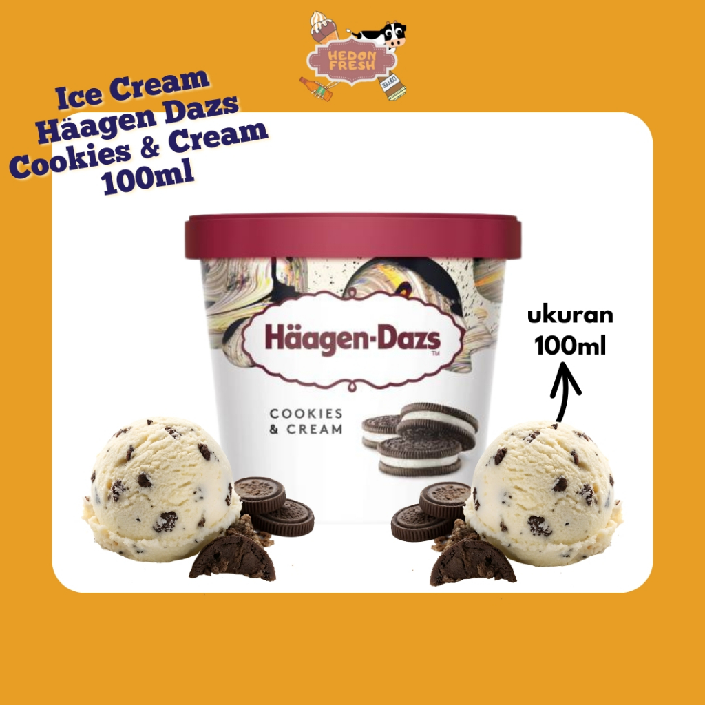 

Es Krim Haagen Dazs Mini Cup Cookies & Cream 100 ML