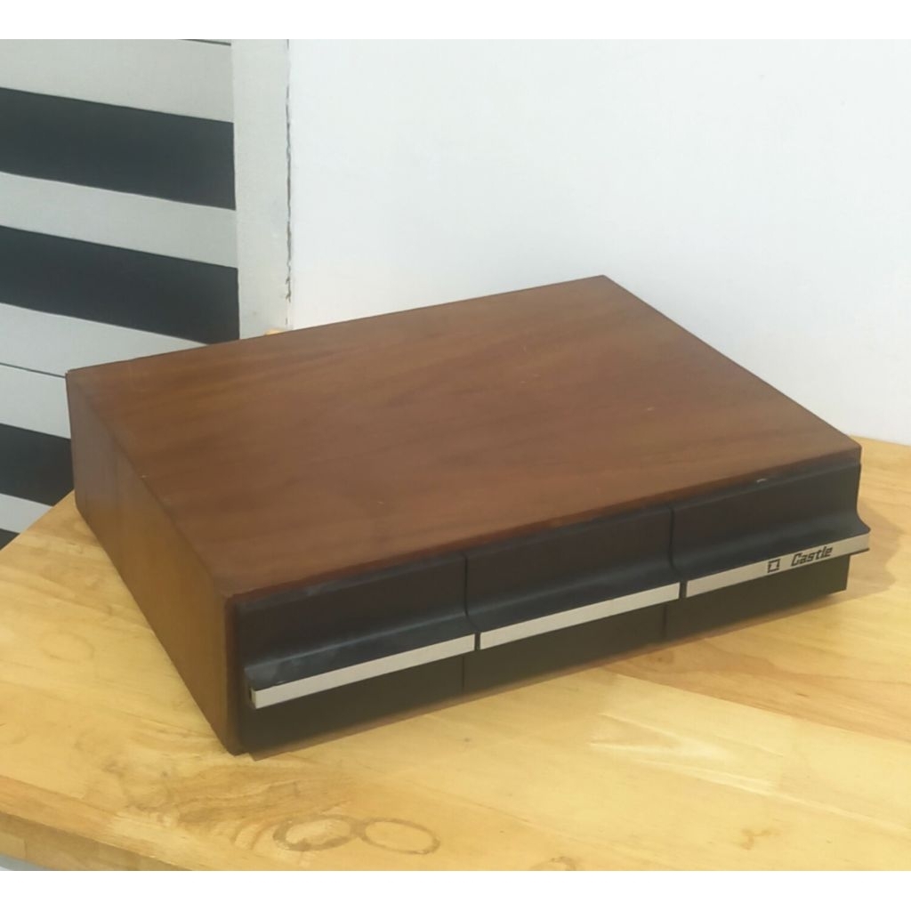 Kotak Rak Kayu Penyimpanan Kaset Pita