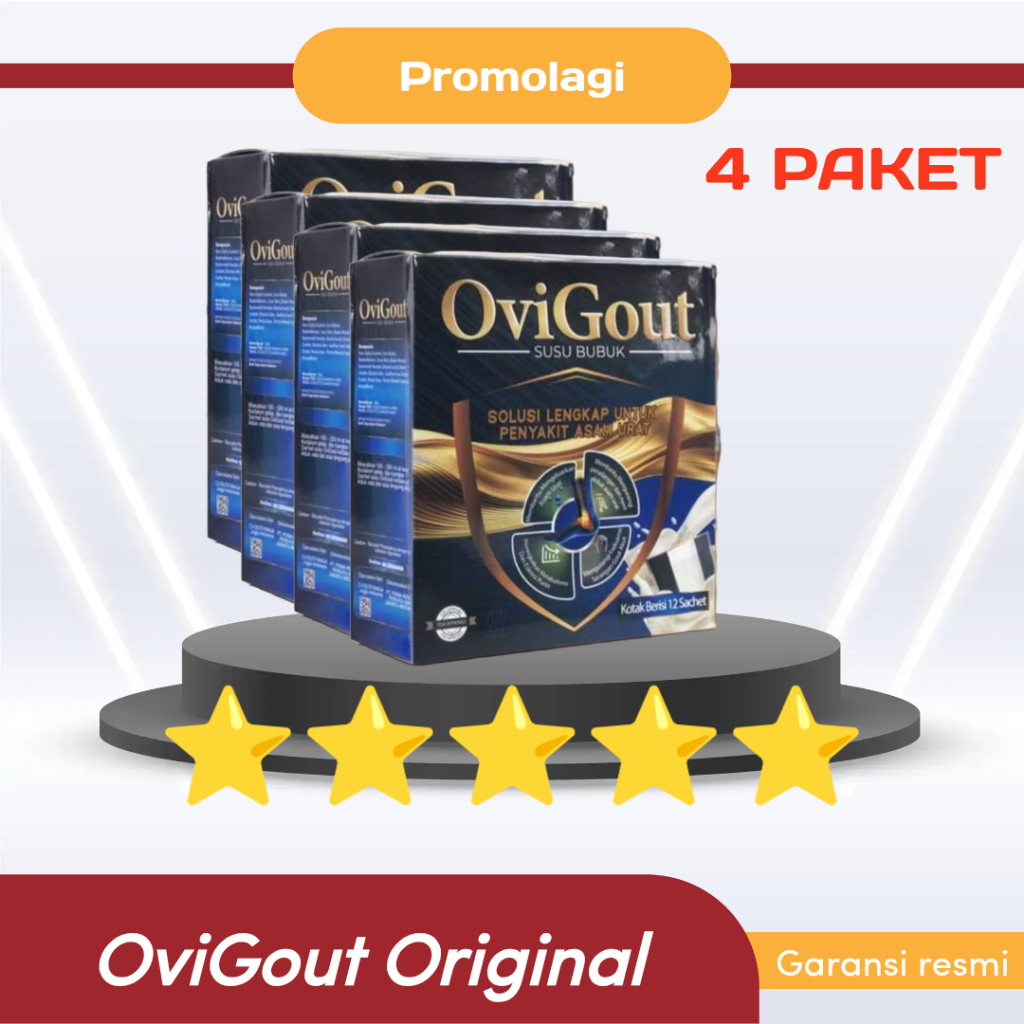 

4 paket OviGout Susu Nyeri Sendi dan Asam Urat Bpom herbal