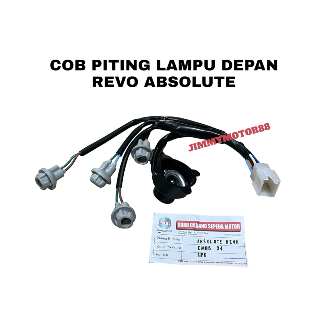 COB PITING FITING LAMPU DEPAN HONDA REVO ABSOLUTE MEREK WIN HIGH KUALITAS.