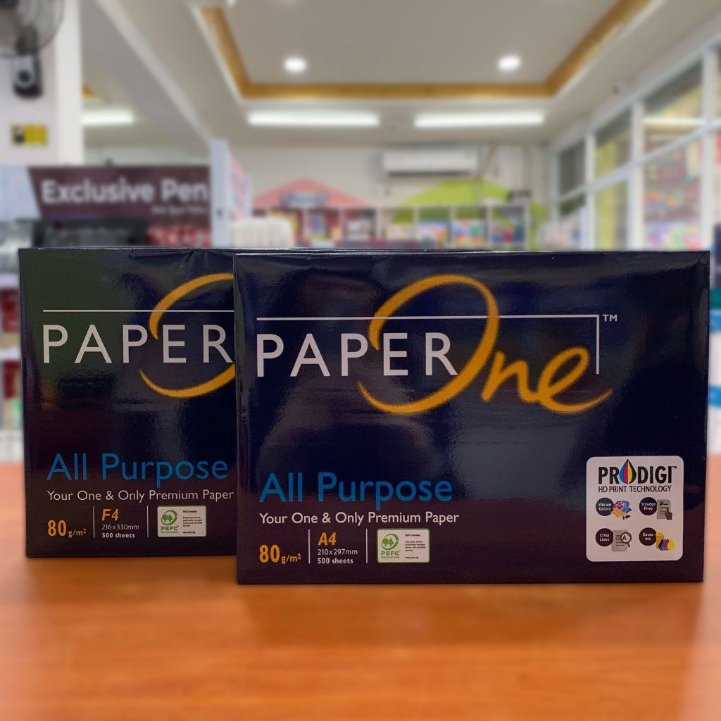 

Kertas HVS PaperOne All Purpose Premium Paper 80gsm A4 & F4 – 500 Lembar Fotocopy & Print