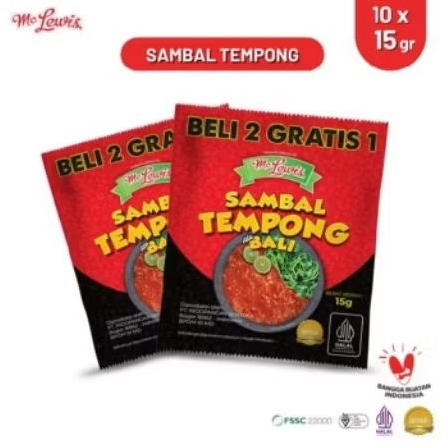 

MC Lewis SAMBAL TEMPONG BALI Sachet 15 gr