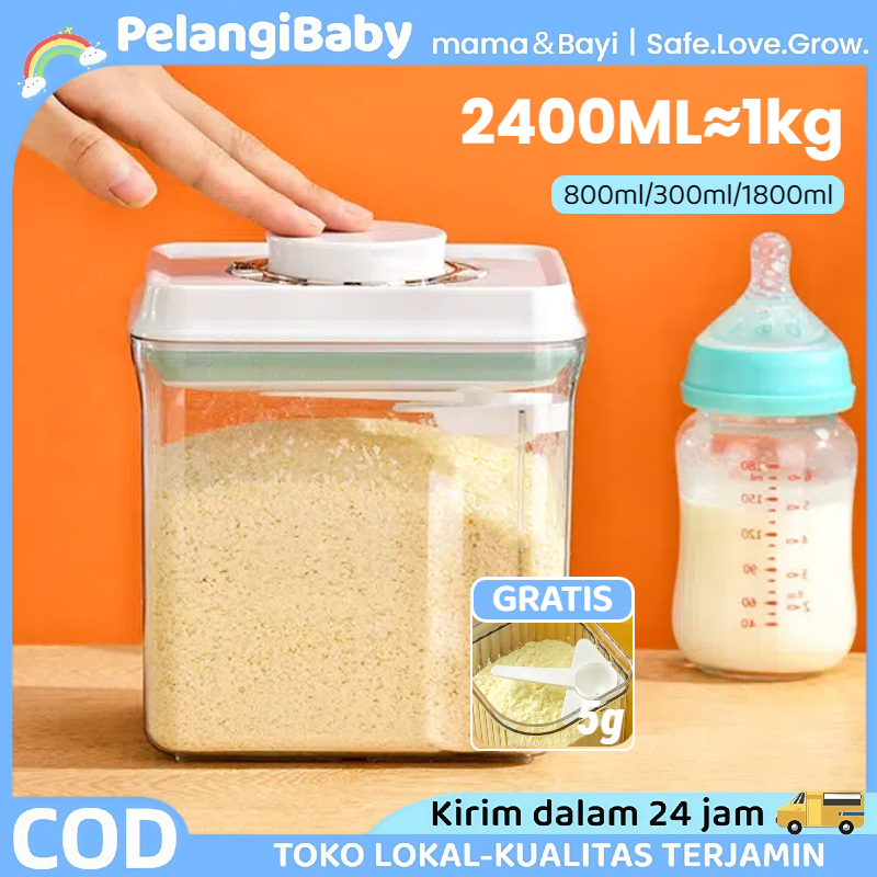 2400ML≈1kg 【BPA FREE】 Kotak Susu Bubuk Bayi Serbaguna Container Tempat Wadah Susu Toples Penyimpanan