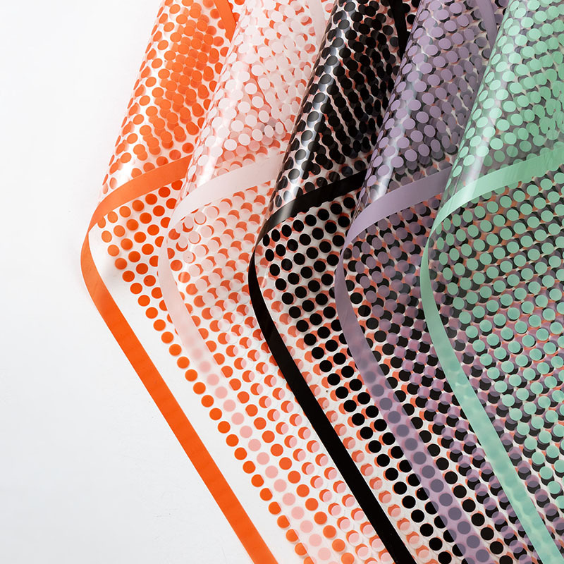 

20 LEMBAR Flower Wrapping Polkadot Cellophane Kertas Buket Bunga Transparan List Florist Ecer 6189