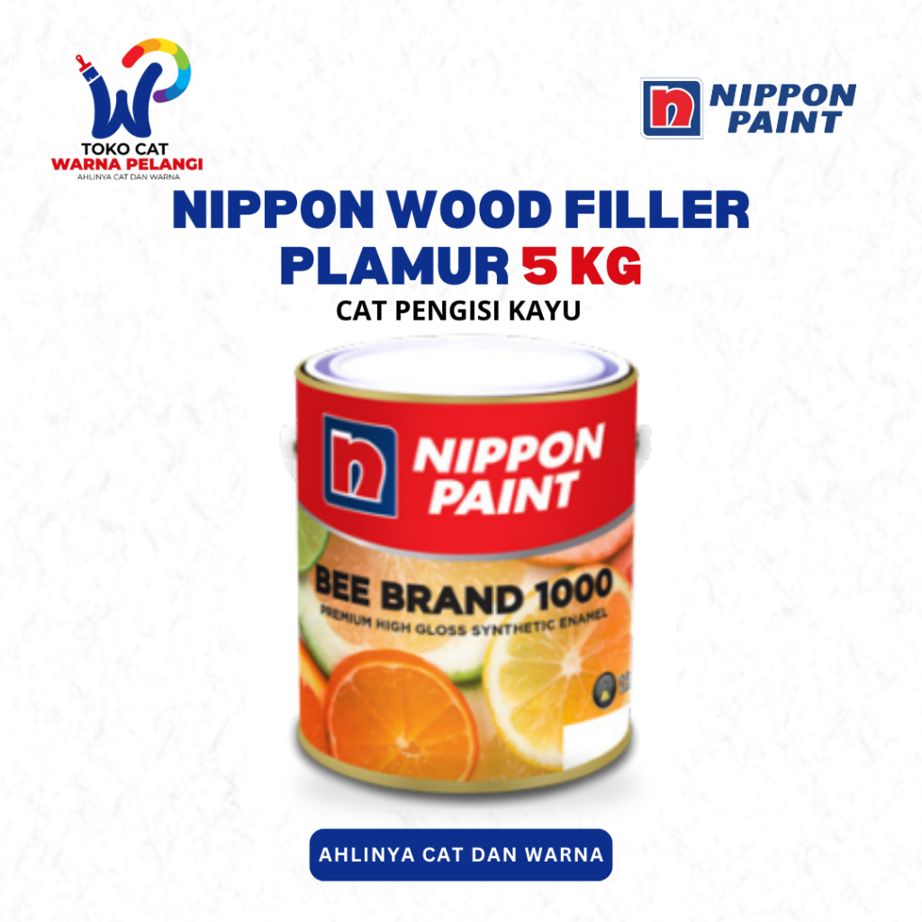 NIPPON PAINT WOOD FILLER 5 KG | CAT PENGISI KAYU 5 KG