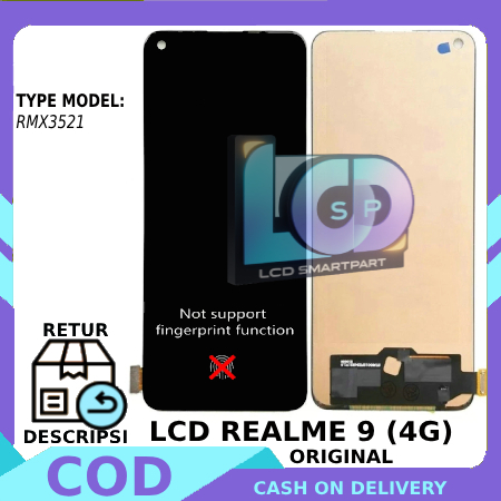 LCD TOUCHSCREEN REALME 9 (4G) ORIGINAL GARANSI FULLSET GRATIS LEM/OBENG