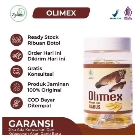 kapsul ikan gabus Olimex / ekstrak ikan gabus / gamat gold / albumin