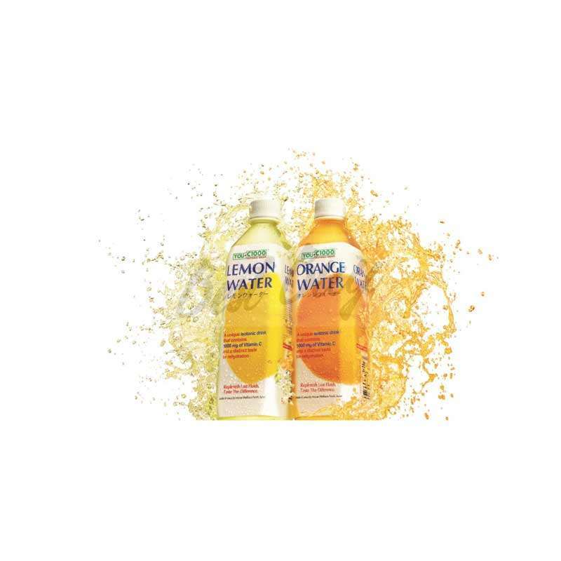 

YOU C 1000 LEMON WATER 500ML YOU C 1000 ORANGE WATER 500ML MINUMAN ISOTONIK VITAMIN C 1000