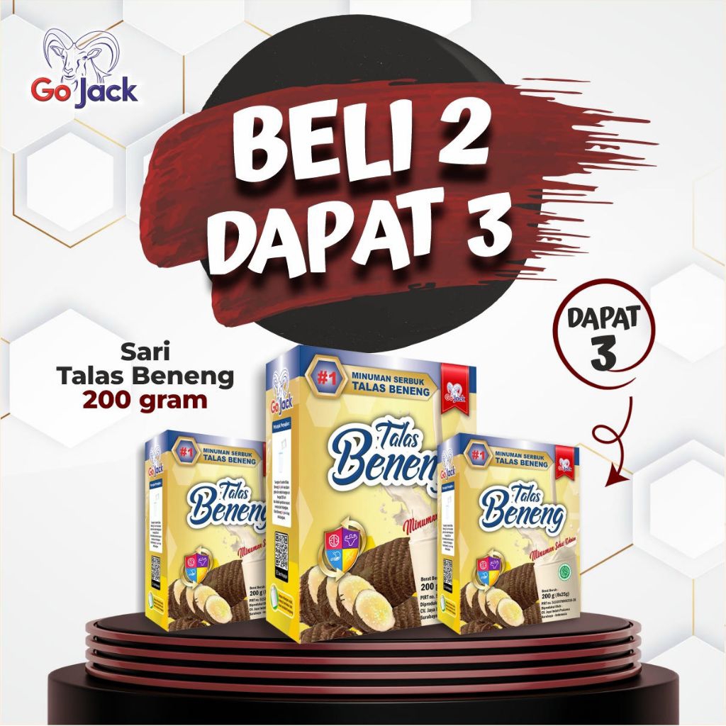 

Minuman Serbuk Talas Beneng BELI 2 DAPAT 3 Go Jack 200 gram
