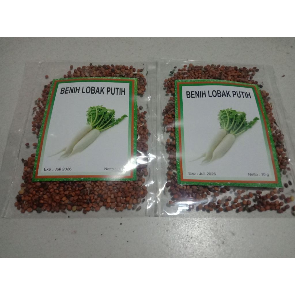 BENIH LOBAK PUTIH LOBAK DAUN LOBAK LALAPAN UNGGUL 10g repack