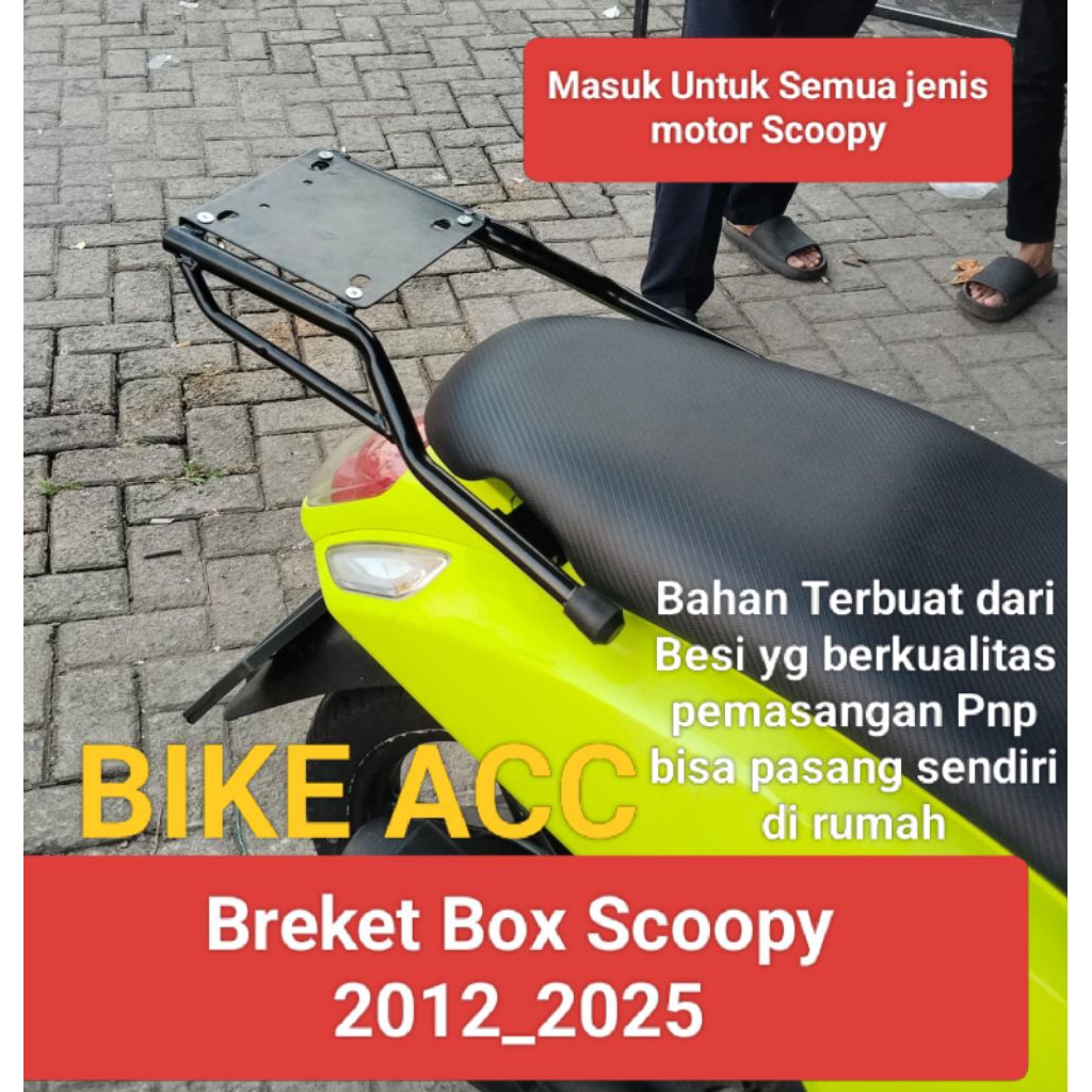 Breket Box Scoopy Lama Scoopy Baru Universal Box Givi Shad Kappa