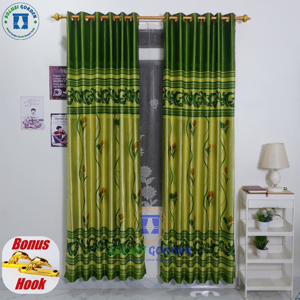 Gorden Blackout Import Mewah Tebal Hordeng Jendela Ruang Tamu Tinggi 230 cm