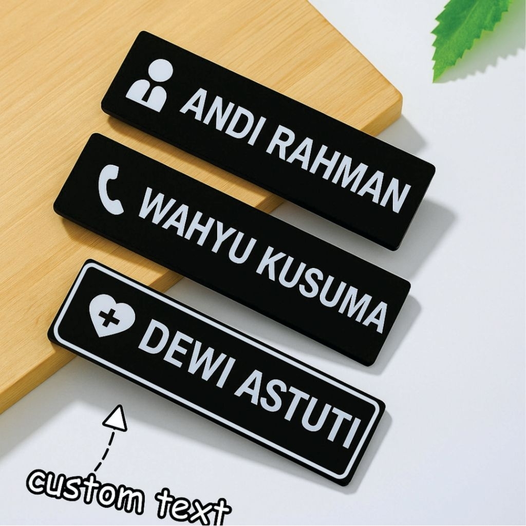 

Name tag/nama dada/nametag