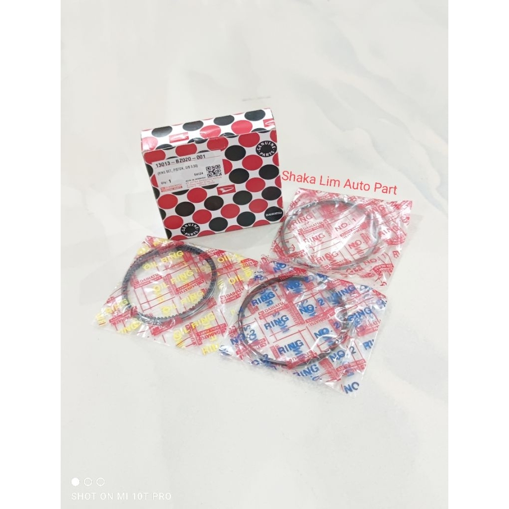 Ring Set Piston Seher Avanza Rush Terios Granmax Luxio Oversize 0.50 13013 - BZ020 - 001 Original