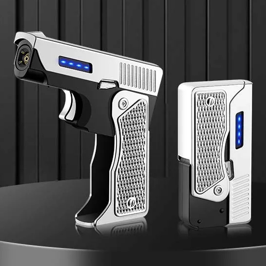 Korek api 2in1 bara las dan elektrik cas DOUBLE arc plasma usb lighter lipat gift box / Korek elektr