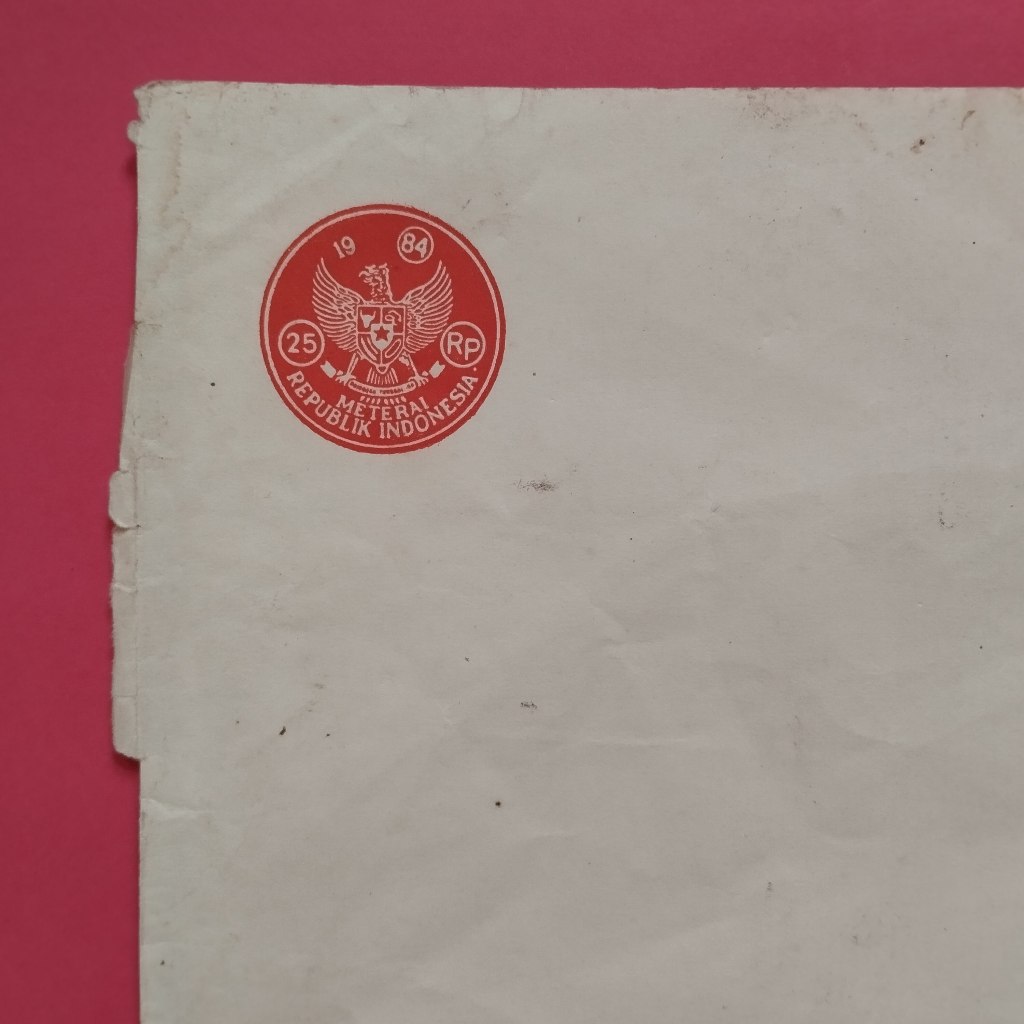 

Kertas Segel Rp 25 Tahun 1984 Double Apa Adanya