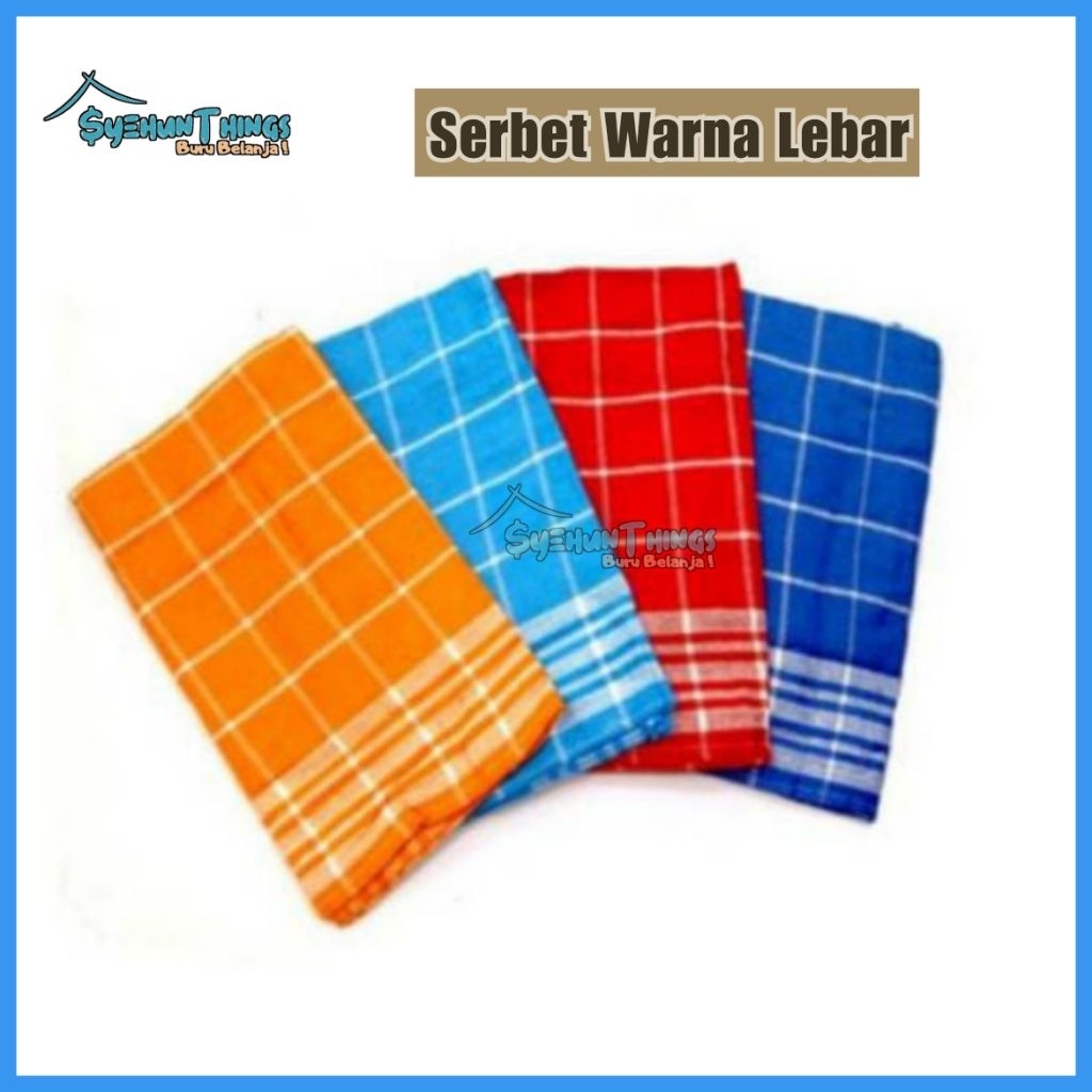 Serbet Dapur Kotak/ Lap Tangan Dapur/Serbet Warna Tebal Lebar
