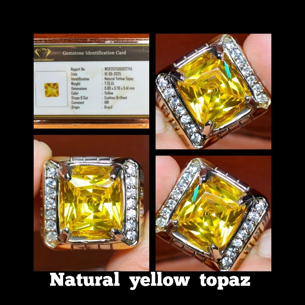NATURAL BATU PERMATA YELLOW TOPAZ