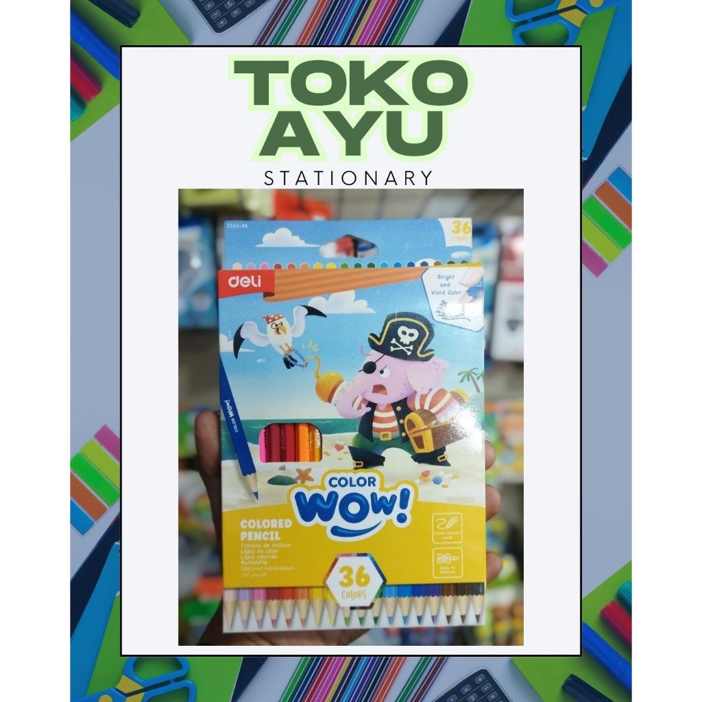 

Pensil Warna Deli Colors Hexagonal Rod Color Pencil EC143-36