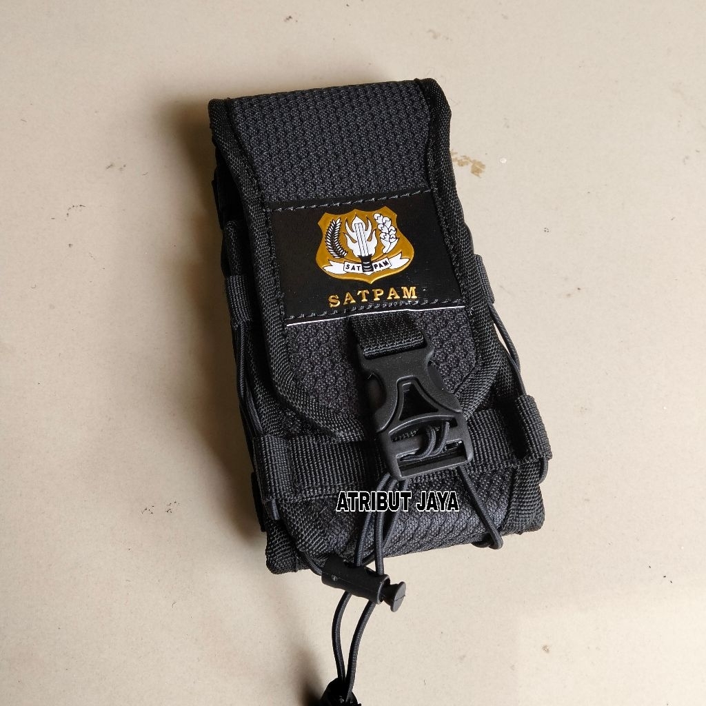 sarung hp satpam pinggang 2 slot tactical