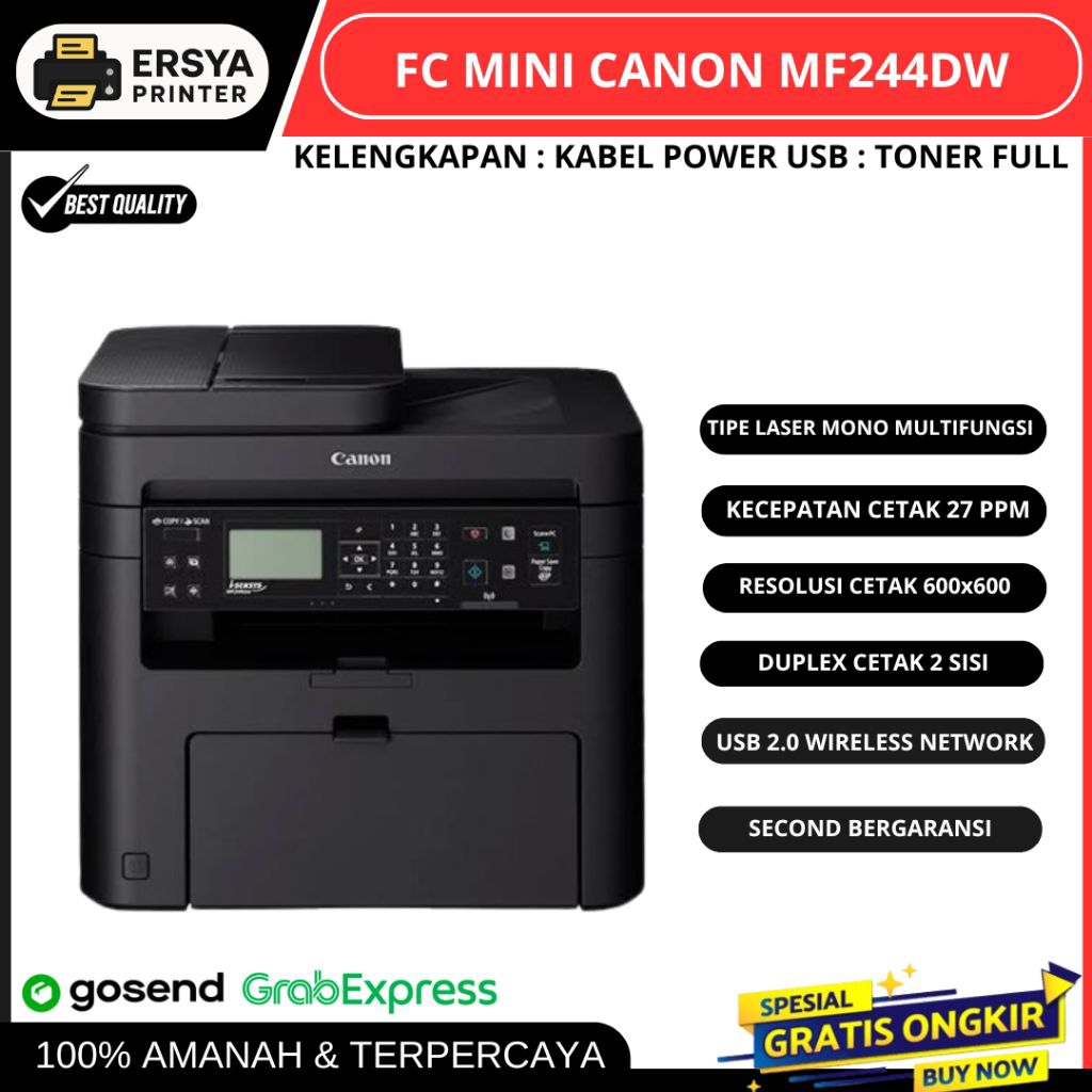 Printer Canon ImageClass MF 244DW Laser Mono Multifungsi Print Duplex Wireless