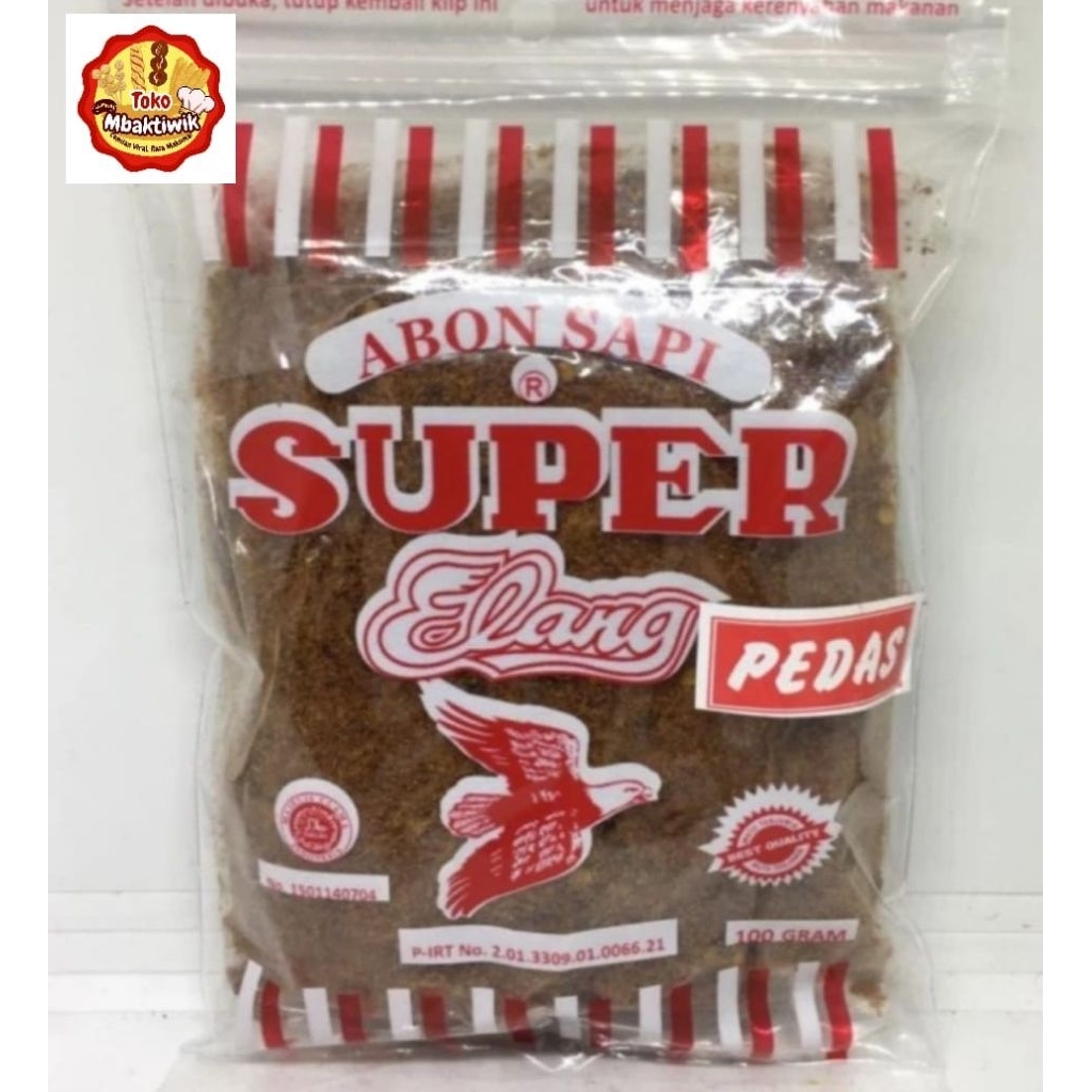 

abon sapi super cap elang 100 gram