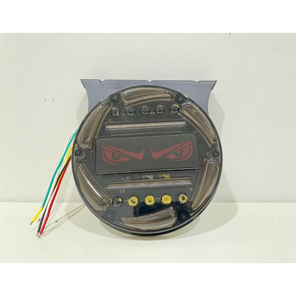 Lampu Rem Truk Mobil Motor Pickup Truk 12-24 Volt Model Mata Bulat RGB Senja Nyala Running RGB Rem N