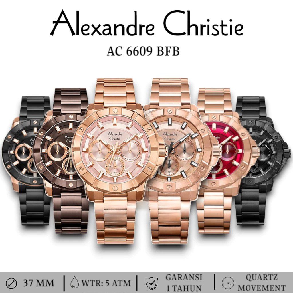 Jam Tangan Wanita Alexandre Christie AC6609 AC 6609 Original