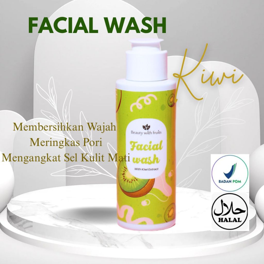 FACIAL WASH KIWI | ORKKAY SKINCARE | FACIAL CLEANSER | SABUN WAJAH WHITENING ACNE | PENCUCI MUKA
