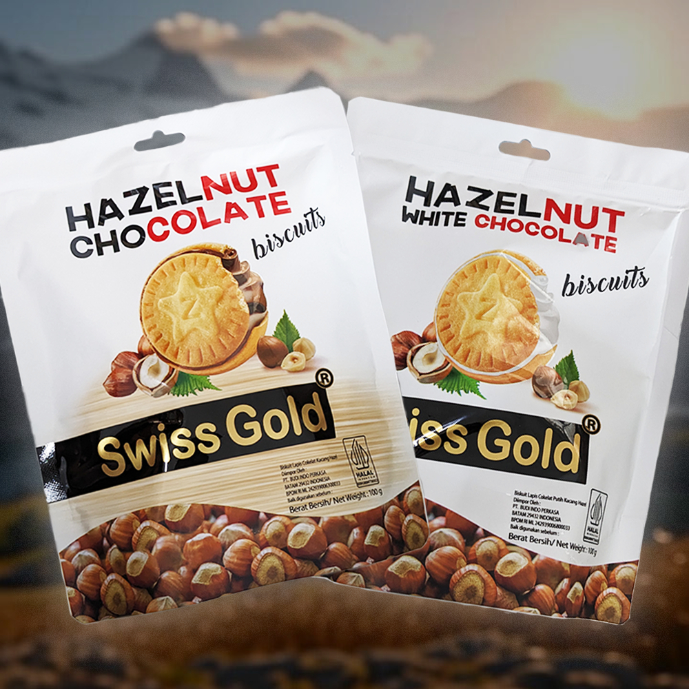 

SWISS GOLD Biscuit Dengan Chocolate Hazelnut 100gr