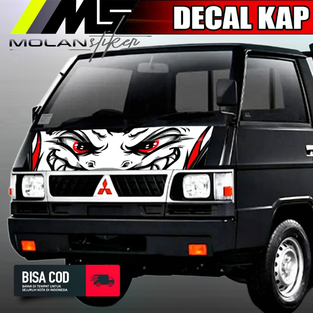 Decal Sticker Striping Variasi Kabin Depan L300 Pickup Decal Kap/Kabin Depan L300 Pu Decal Universal