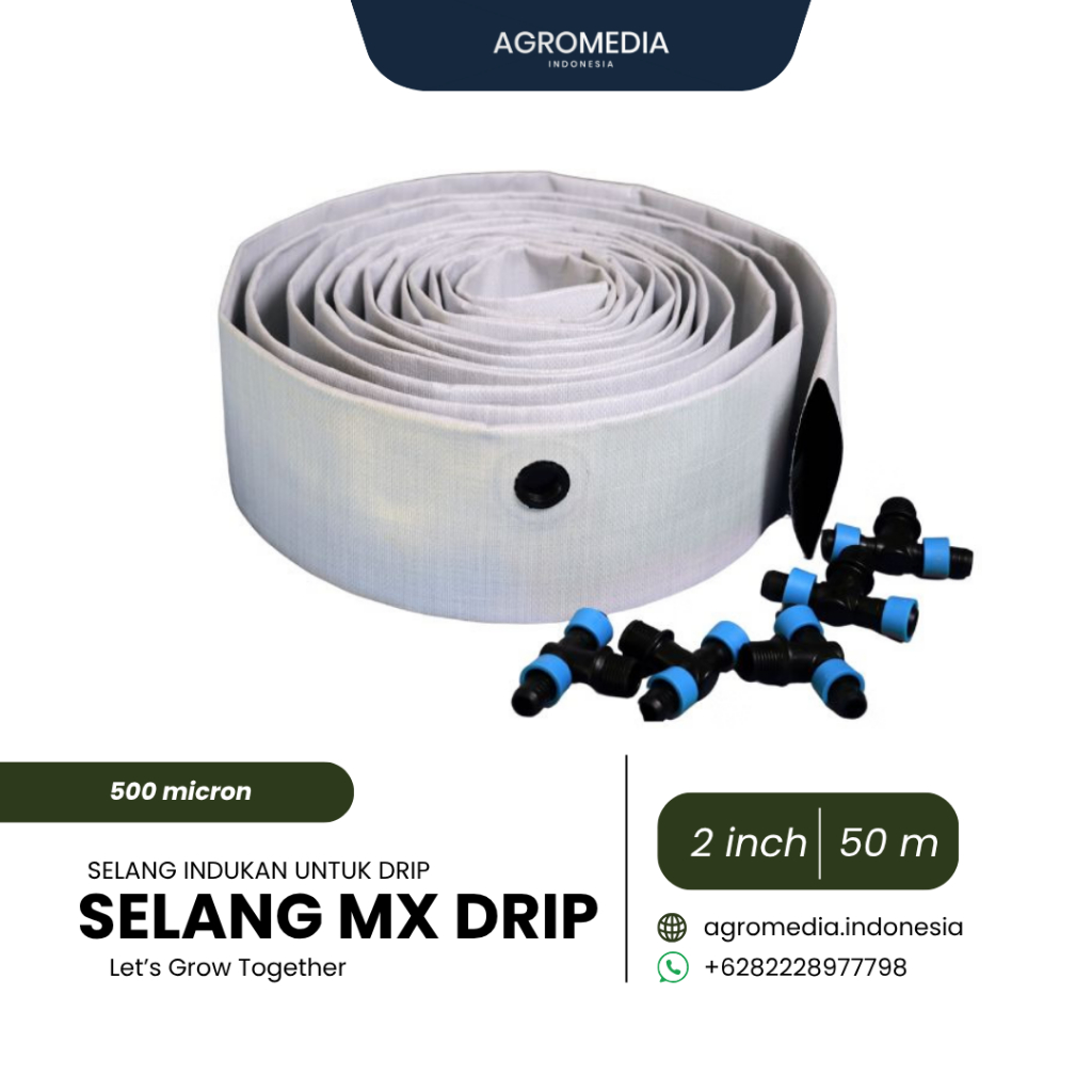 Selang Indukan Drip Terpal Berlubang AGROHARVEST / Selang Drip / Selang irigasi