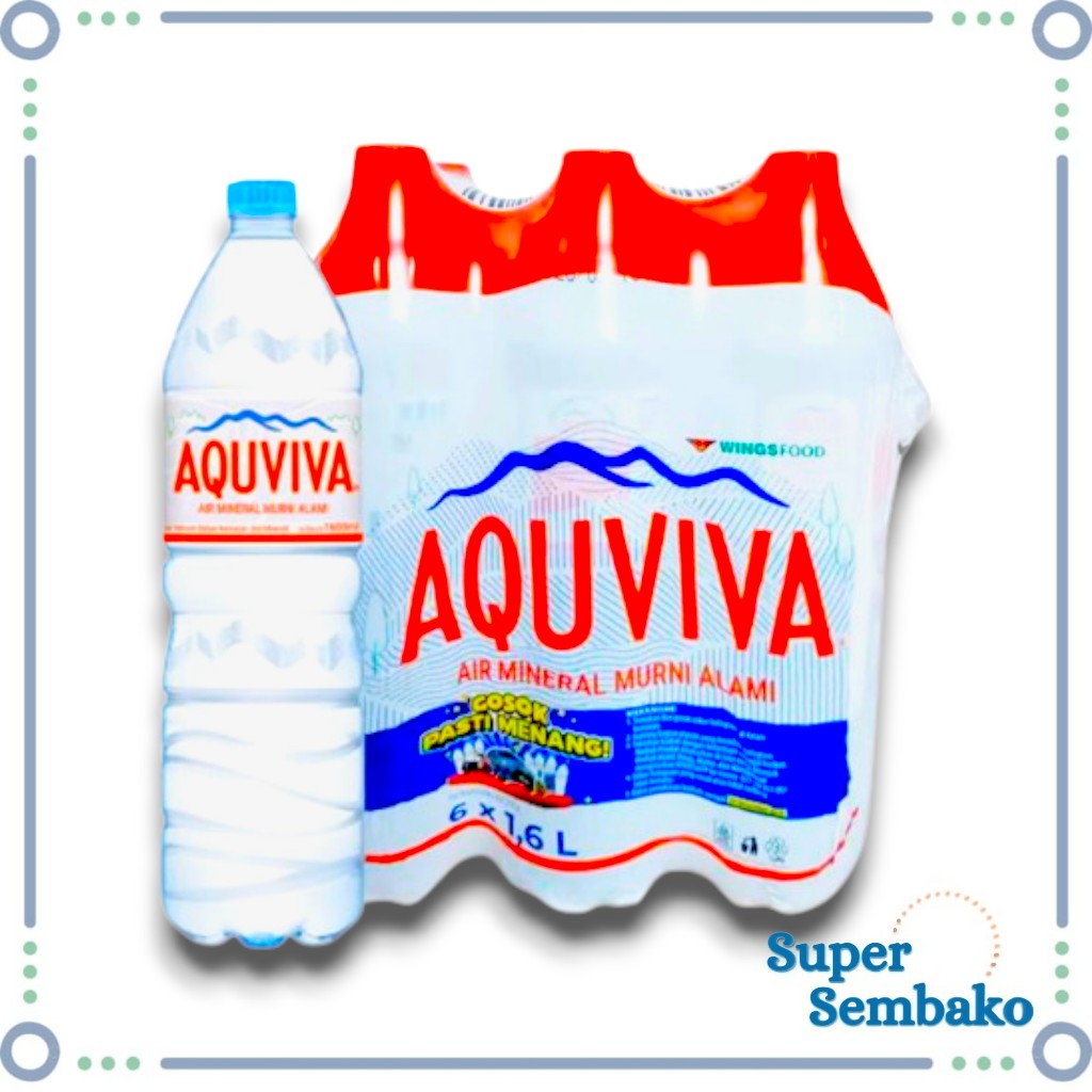 

AIR MINERAL MURNI ALAMI AQUVIVA WINGS FOOD 1600ml PER DUS ISI 6 BOTOL