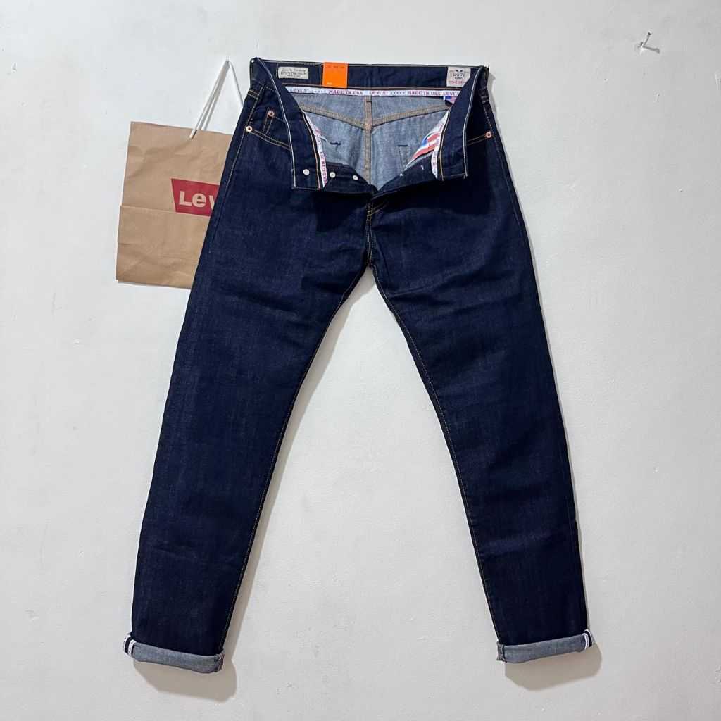 Celana Panjang Jeans Pria 00501 Made In Usa - Denim Selvedge Full Tack