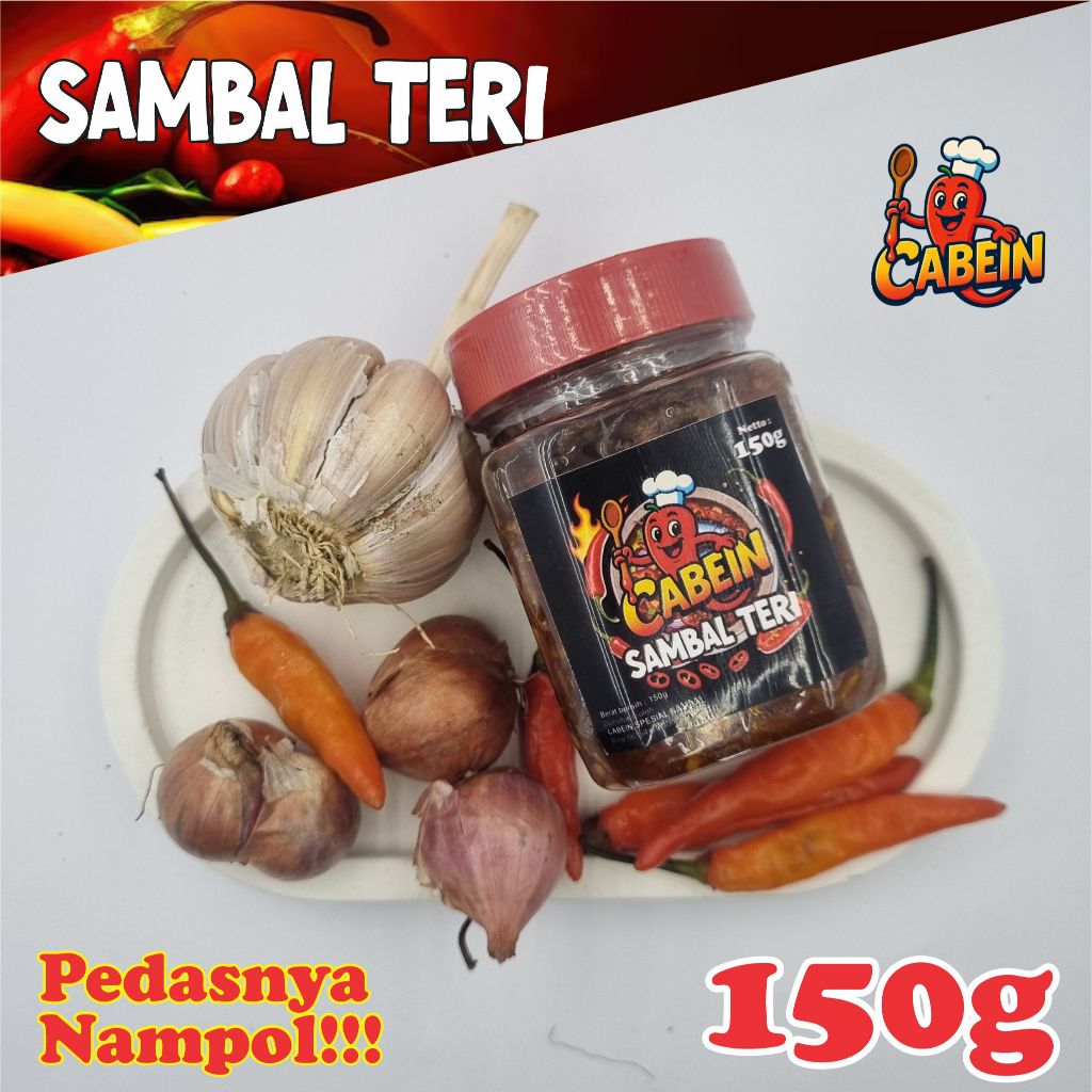 

Cabein Sambal Teri 150 gr | Sambel Teri | Sambel Pedas | Sambal Tradisional