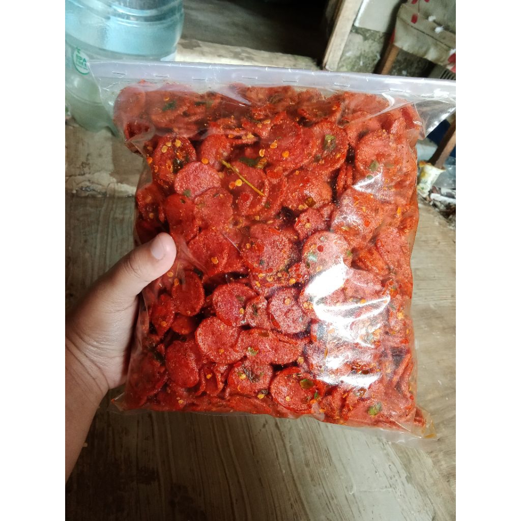 

sosreng sosis goreng bumbu pedas melimpah 1kg