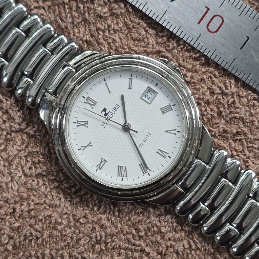 Jam 25 Hours 256007112 Silver White Bekas