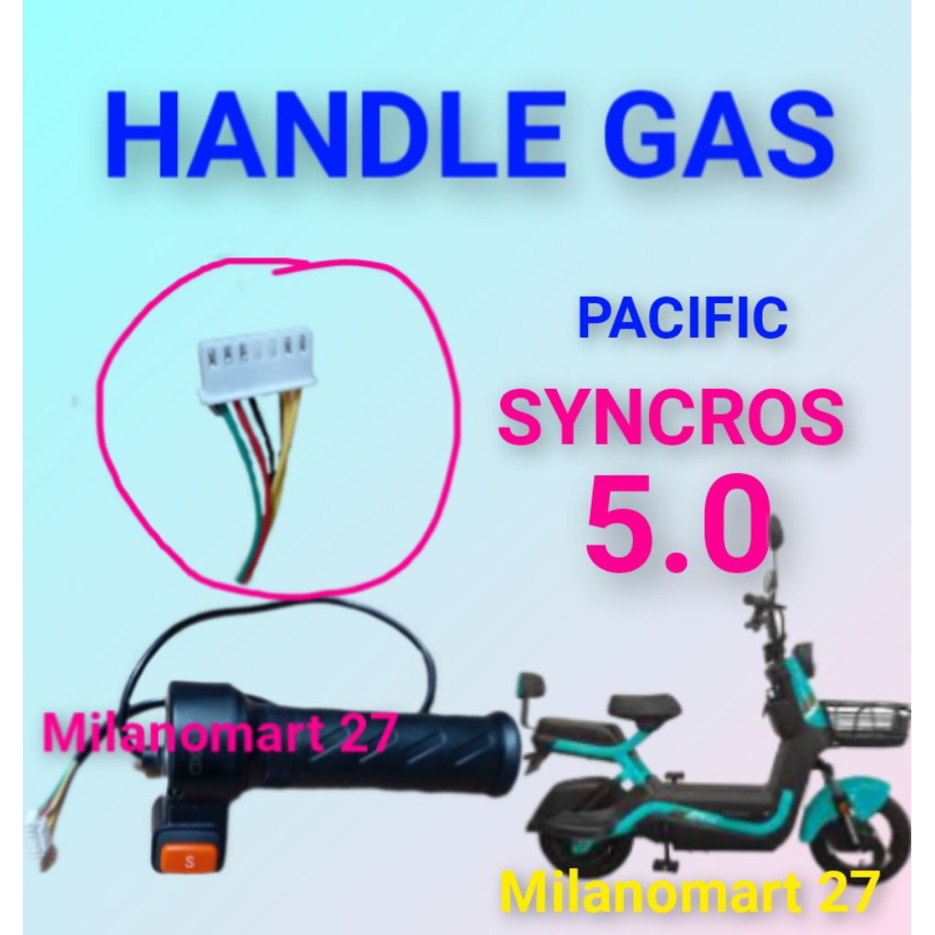 handle gas pacific syncros 5.0 throttle gas sepeda listrik pacific syncros 5.0