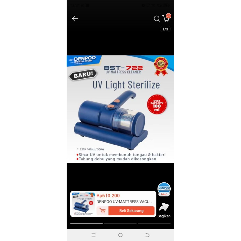 vacum kasur denpoo