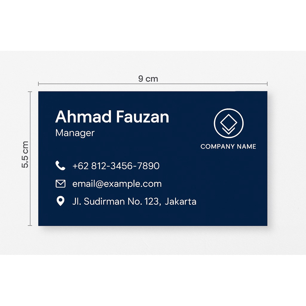 

KARTU NAMA 2 MUKA FREE DESAIN (30.000 pcs) bisa 2 desain/nama berbeda)