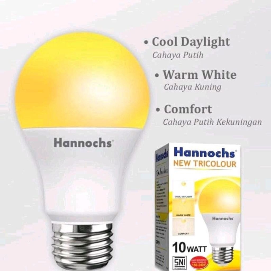 Lampu Led 3 Warna Hannochs Tricolour 10 watt