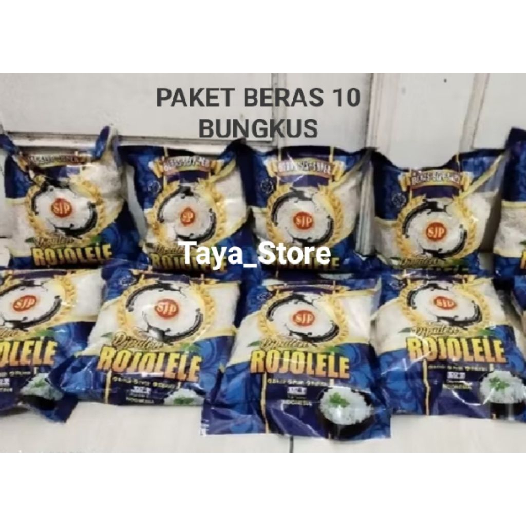 

Paket Beras 10 Bungkus x 1kg Untuk Isi Hampers,THR,Hajatan dll.Kemasan Rojolele Seperti Contoh