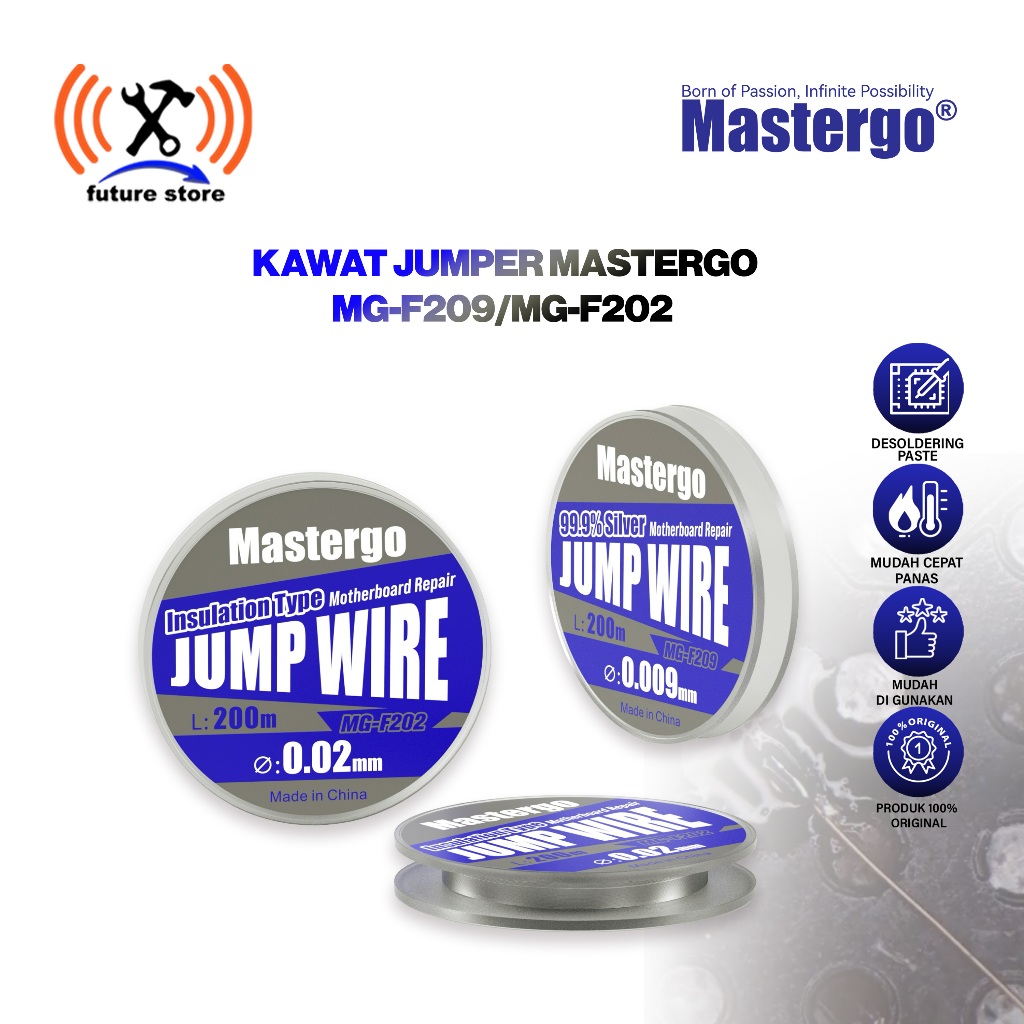 MASTERGO MG-F209/MG-F202 Kawat Jumper Original - Kawat Jumper Wire MG-F209 0.009mm /MG-F202 0.02mm O