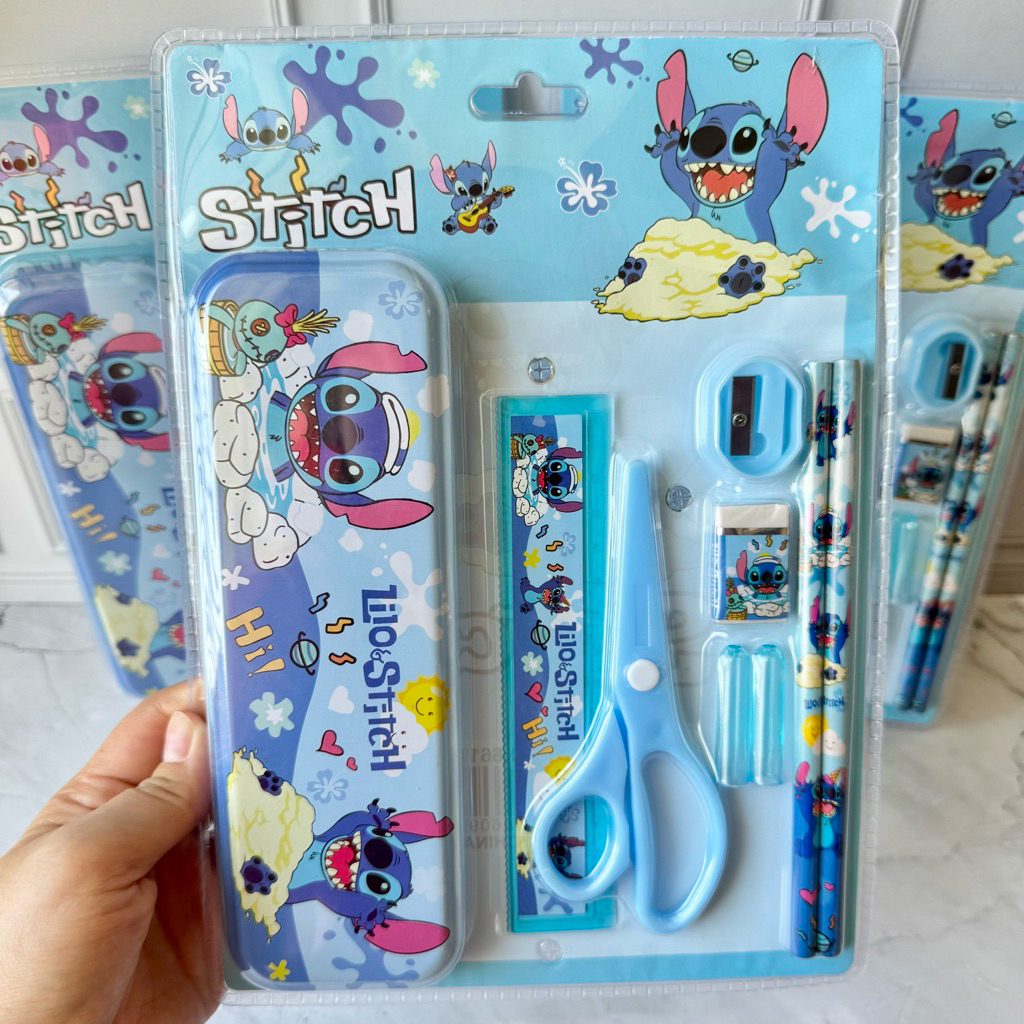 

Stationery set kotak pensil Lilo and stitch