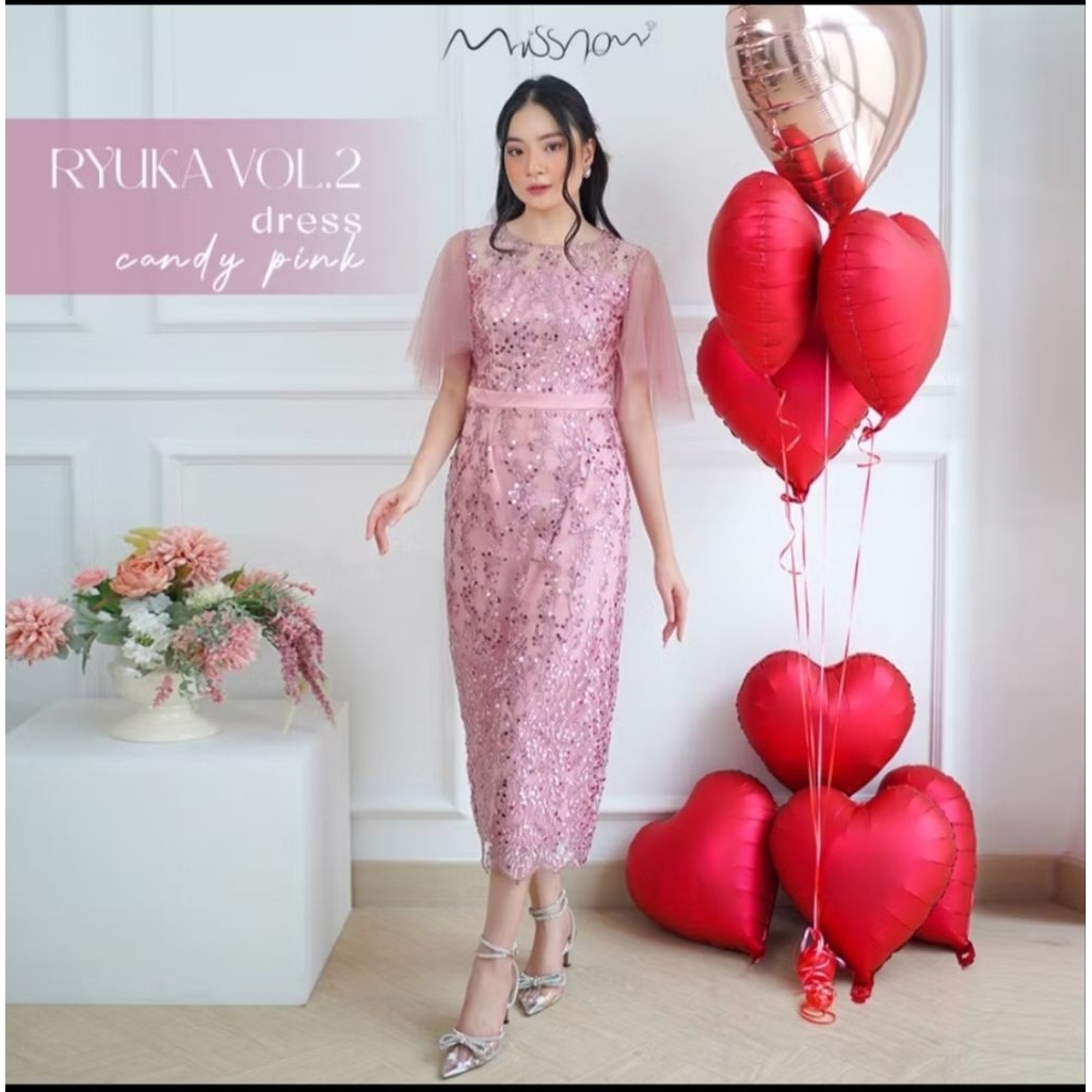 PRELOVED 1 X - Miss Nomi Ryuka dress Candy Pink size S - Dress wisuda/graduation cantik/dress pesta/