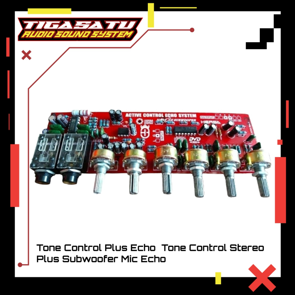 Kit Tone Control Stereo Mic Echo Digital Reverb + Subwoofer CT 15V / Tone Control Stereo