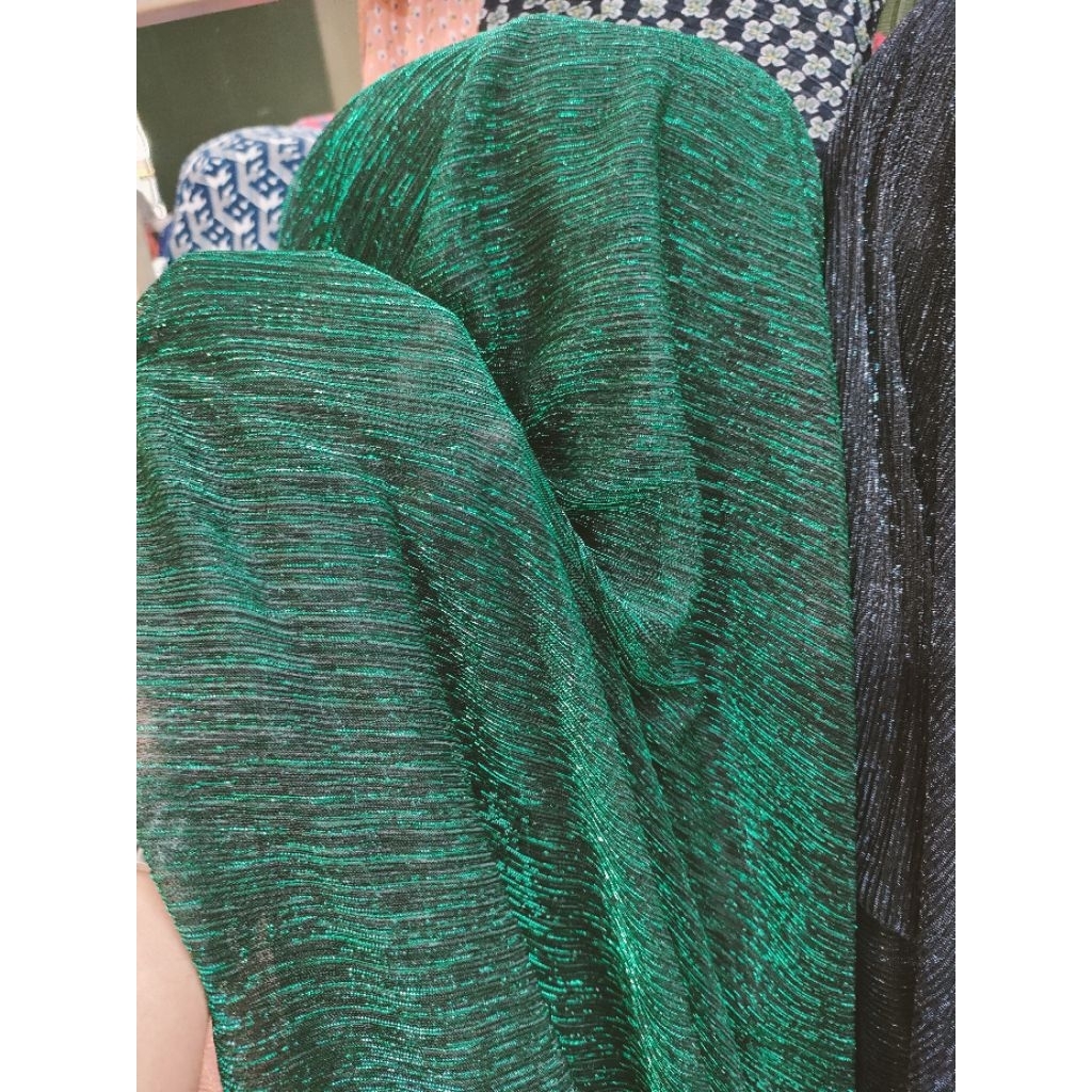 BAHAN KAIN/Tile LAME Tile Plisket Jaguard Antik Premium Meteran