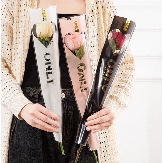 

Flower Wrapping Plastik Mini Buket Mawar Plastik Bungkus Bunga Artificial