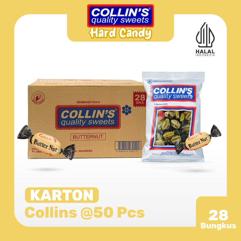 

1 Karton Permen Collin's Butternut | 1 KARTON isi 28 Bungkus (1 Bungkus @ 50 PCS )